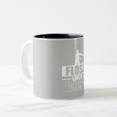 Tasse 2 Couleurs La soie aiment un patron (Devant gauche)