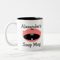 La soupe Tasse-Personnalisent le nom