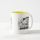 Tasse 2 Couleurs la technologie suce le singe (Devant droit)