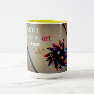 Tasse 2 Couleurs La Terre sans boule d'art
