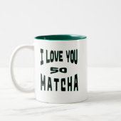 Tasse 2 Couleurs La Typographie de Matcha (Gauche)