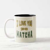 Tasse 2 Couleurs La Typographie de Matcha (Gauche)