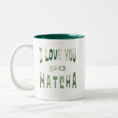 Tasse 2 Couleurs La Typographie de Matcha (Gauche)
