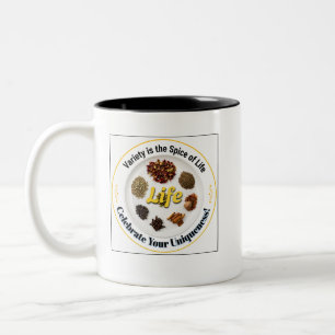 Tasse 2 Couleurs La variété est l'épice de la vie Inspirante
