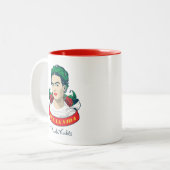 Tasse 2 Couleurs La Vida de vivats de Frida Kahlo | (Devant gauche)
