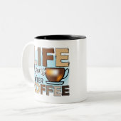 Tasse 2 Couleurs La vie commence après le café (Devant gauche)