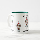 Tasse 2 Couleurs La vie de dessert (Devant gauche)