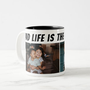 Tasse 2 Couleurs La vie de papa est la meilleure vie 2 Photos Père