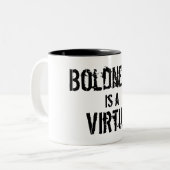 Tasse 2 Couleurs La vie de visage avec confiance (Devant gauche)