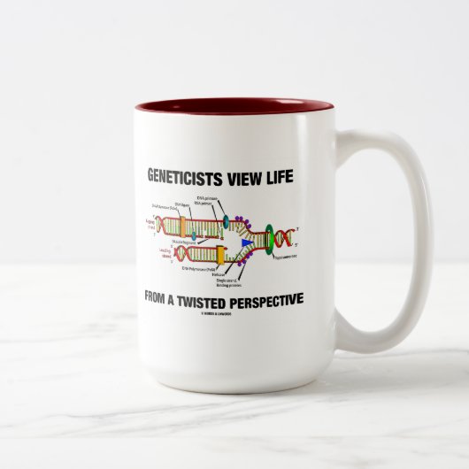 Tasse 2 Couleurs La vie de vue de généticiens d'une perspective (Droit)