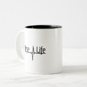 Tasse 2 Couleurs La vie d'infirmière - ECG (Devant gauche)