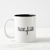 Tasse 2 Couleurs La vie d'infirmière - ECG (Gauche)