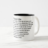 Tasse 2 Couleurs La vie d'un poète (Devant droit)