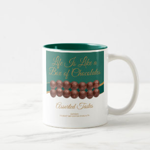 Tasse 2 Couleurs La vie est comme une boîte de chocolats