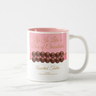 Tasse 2 Couleurs La vie est comme une boîte de chocolats