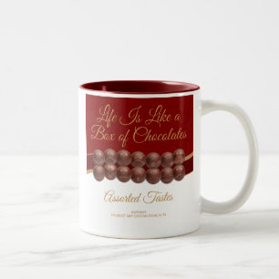 Tasse 2 Couleurs La vie est comme une boîte de chocolats