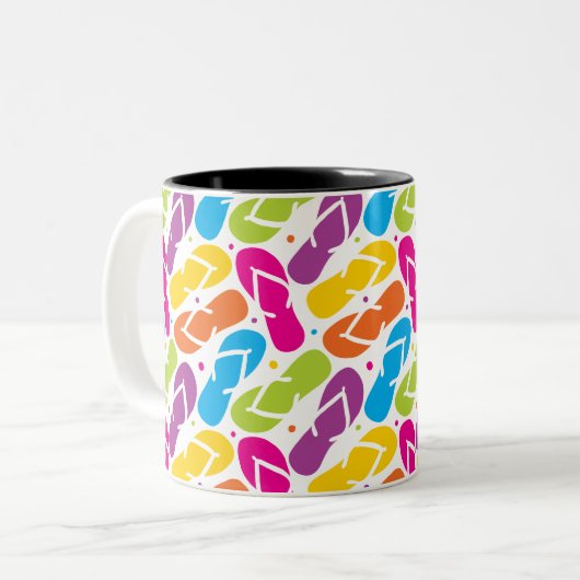 Tasse 2 Couleurs La vie est meilleure dans le motif de bascules (Devant gauche)