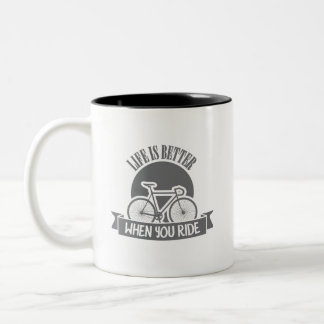 Tasse 2 Couleurs La vie est meilleure quand vous roulez - Vélo