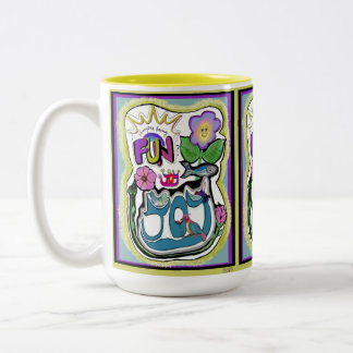 Tasse 2 Couleurs La vie est trop courte, amusez-vous ! Joie Whimsic