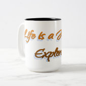 Tasse 2 Couleurs La Vie Est Un Voyage (Devant gauche)