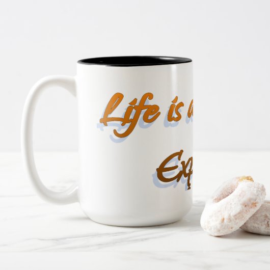 Tasse 2 Couleurs La Vie Est Un Voyage (Avec donut)