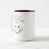 Tasse 2 Couleurs La vie est un voyage Calculez votre chemin Math (Devant gauche)
