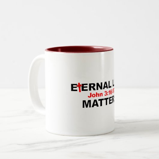 Tasse 2 Couleurs La vie éternelle compte (Devant gauche)
