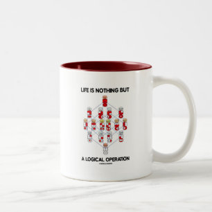 Tasse 2 Couleurs La vie n'est qu'une opération logique (Logique)