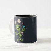 Tasse 2 Couleurs La vie trouvée par alien (Devant gauche)
