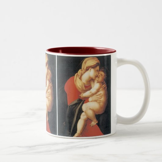 Tasse 2 Couleurs La Vierge et l'enfant (Droit)