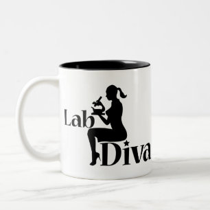 Tasse 2 Couleurs Lab Tech Diva Scientifique Gift Girl Silhouette