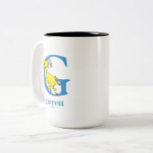 Tasse 2 Couleurs L'ABC de Dr Seuss : Lettre G - Bleu | Ajoutez votr (Devant gauche)