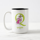 Tasse 2 Couleurs L'ABC de Dr Seuss : Lettre Q - Vert | Ajoutez votr (Gauche)