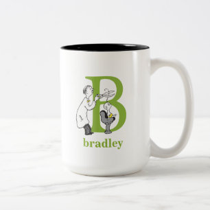 Tasse 2 Couleurs L'ABC du Dr Seuss : Lettre B - Vert Ajoutez votr