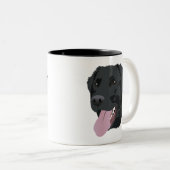 Tasse 2 Couleurs Laboratoire noir (Devant droit)