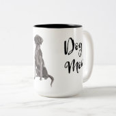 Tasse 2 Couleurs Laboratoire noir maman chien (Devant droit)