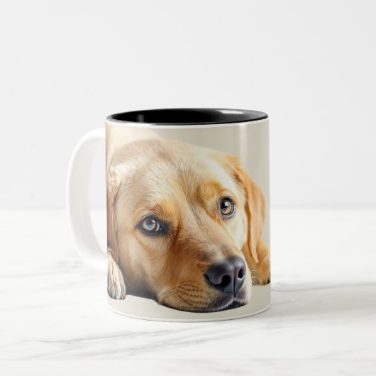 Tasse 2 Couleurs Labrador doré (Devant gauche)