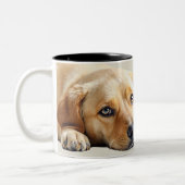 Tasse 2 Couleurs Labrador doré (Gauche)