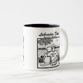 Tasse 2 Couleurs Labrador et papa (Devant droit)