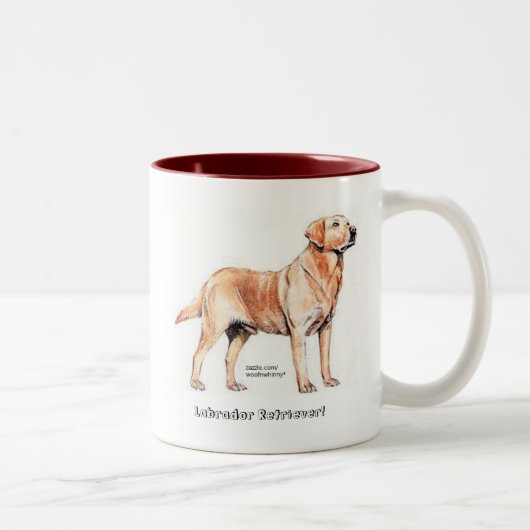 Tasse 2 Couleurs Labrador Retriever (Droit)