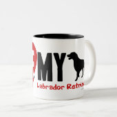 Tasse 2 Couleurs Labrador retriever (Devant droit)