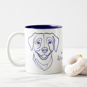 Tasse 2 Couleurs Labrador Retriever. Bonheur, édition Retriever !
