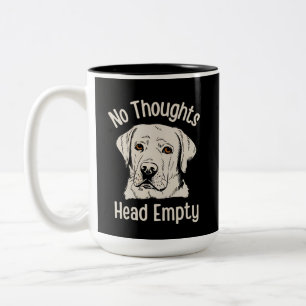 Tasse 2 Couleurs Labrador Tête Vide Aucune Pensée