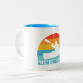 Tasse 2 Couleurs Lac Alum Creek Ohio Kayak (Devant gauche)