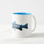 Tasse 2 Couleurs Lac Arthur Pennsylvanie Poisson (Devant droit)