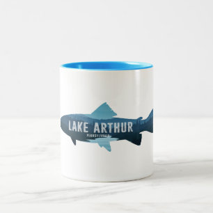 Tasse 2 Couleurs Lac Arthur Pennsylvanie Poisson