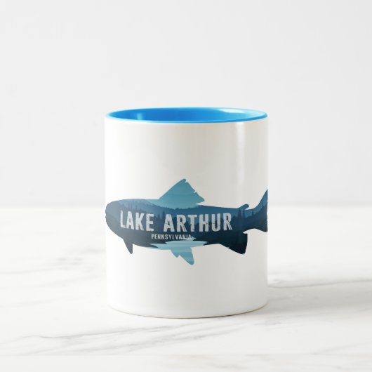 Tasse 2 Couleurs Lac Arthur Pennsylvanie Poisson (Centre)