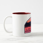 Tasse 2 Couleurs Lac Benson Caroline du Nord Sunrise rouge (Gauche)
