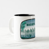 Tasse 2 Couleurs Lac Buckeye Ohio Deer (Devant gauche)