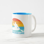 Tasse 2 Couleurs Lac Caesar Creek Ohio Kayak (Devant droit)